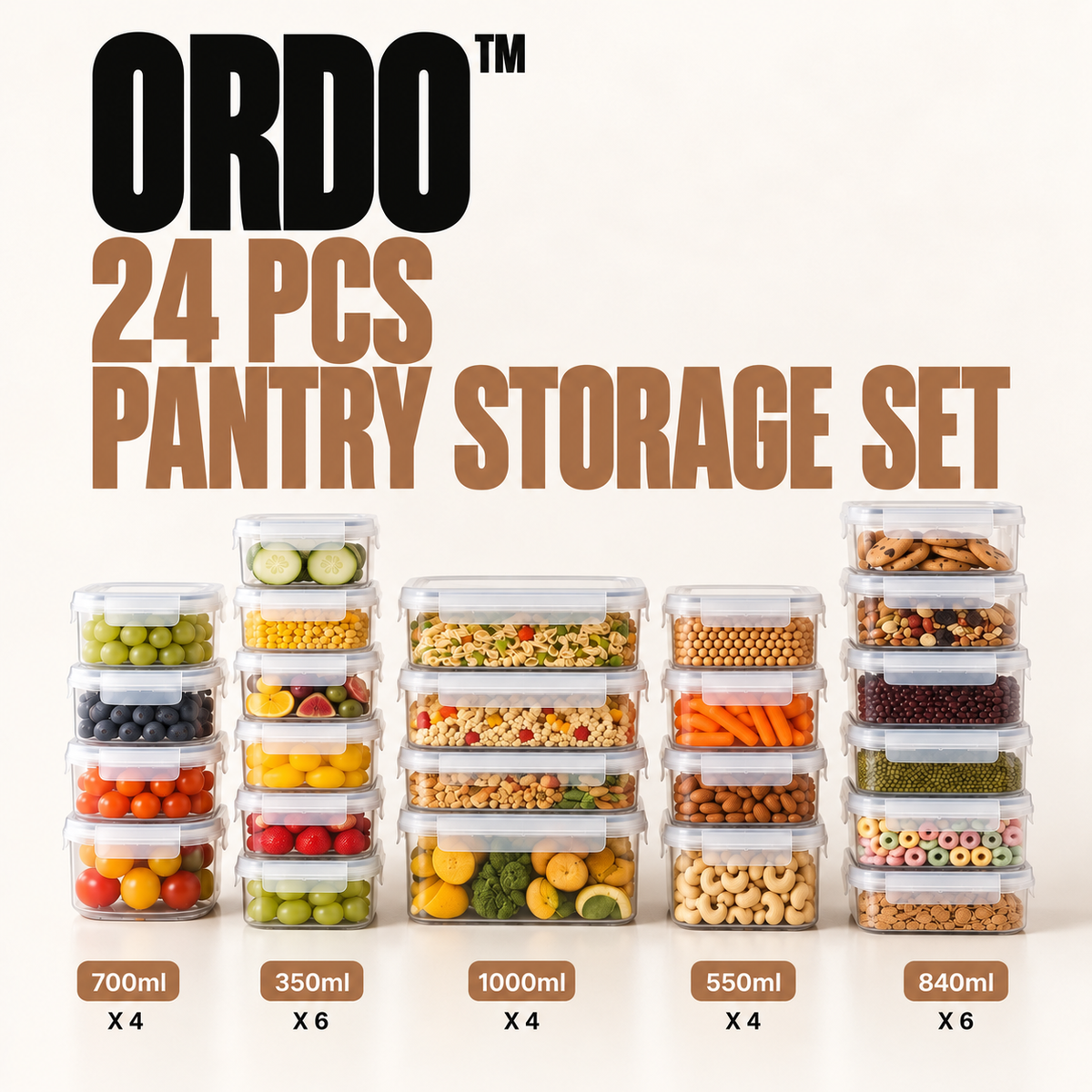 ORDO™ 24 PCS Pantry Storage Set